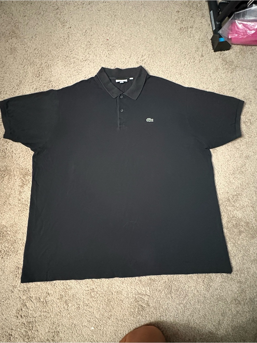 Lacoste Men's Black Polo Shirt - 3XL TALL
